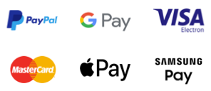 paypal, gpay, visa, mastercard, apple pay, samsung pay